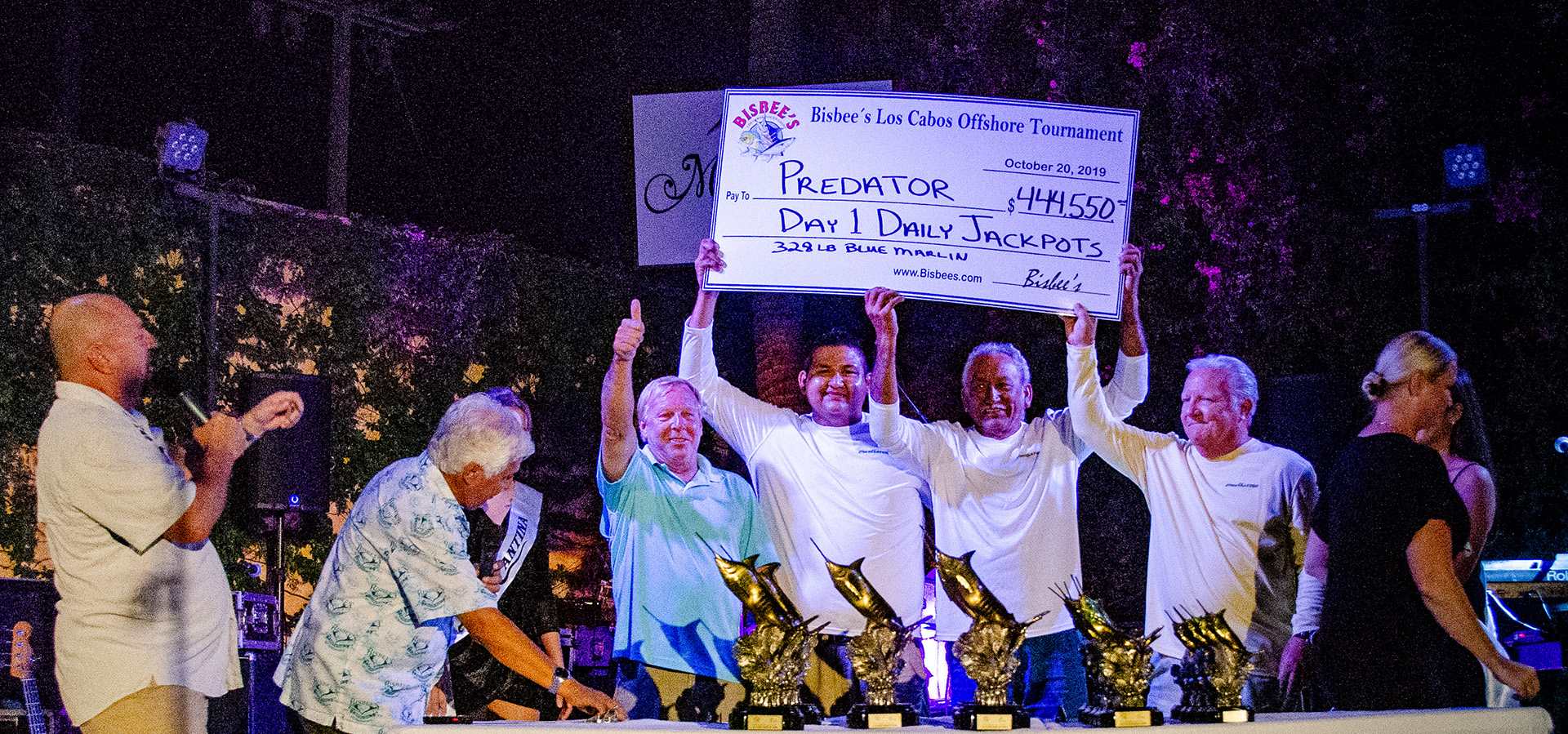 LCO Day One winner receives $444,550 for Day 1 Daily Jackpot for a 328 Blue Marlin